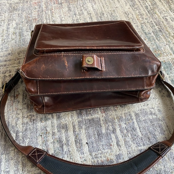 Vintage Pelle Studio brown leather messenger bag/satchel - Picture 8 of 12